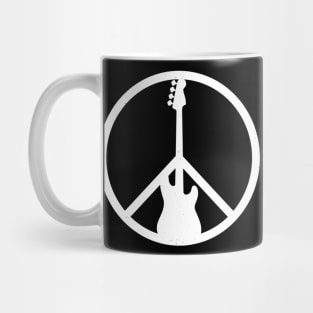 Bass Guitar Peace Sign Mug